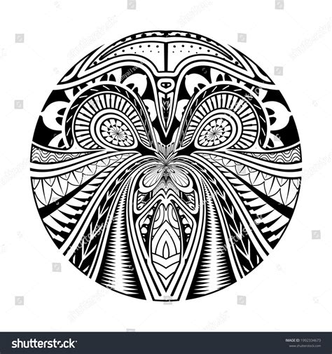 Maori Circle Tattoo Shape Tribal Tattoo Stock Vector Royalty Free