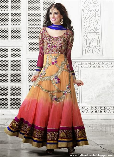 Fancy indian/pakistani, wedding women anarkali style dress,with bottom & dupatta. Long Designer Wedding Anarkali Dresses 2014 - Beautiful ...