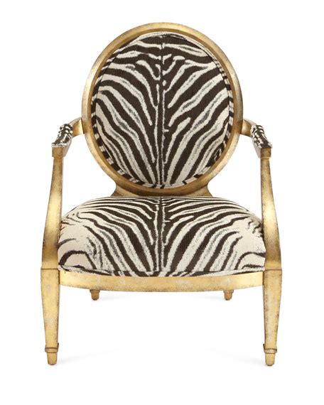 We have great deals on print accent chairs. Marlon Zebra-Print Accent Chair