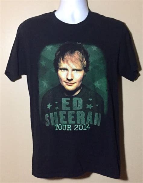 Ed Sheeran 2014 Tour Tee Shirt Black Size M Ebay