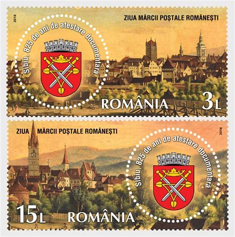 Romanian Postage Stamp Day 825 Years Of Recorded