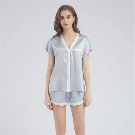 Comfy Silk Pajamas Shorts Sets Lsp016 Luxurysilkpjs In 2020 Short Pajama Set Silk Pajamas