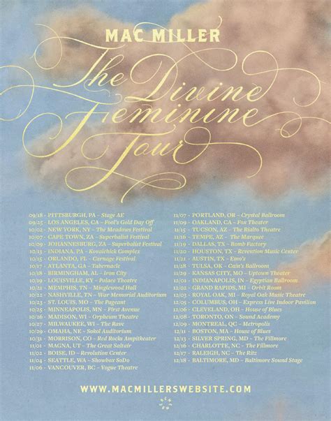 Mac Miller Reveals The Divine Feminine Tour Dates Fashionably Early