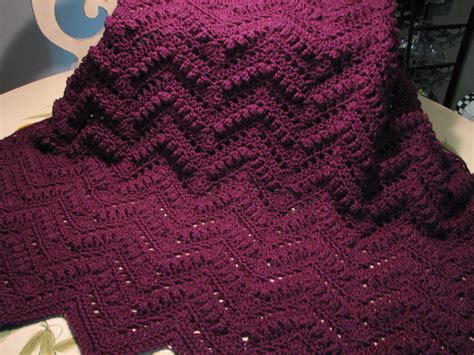 Ravelry Popcorn Ripple Afghan To Crochet Pattern By Mary Maxim