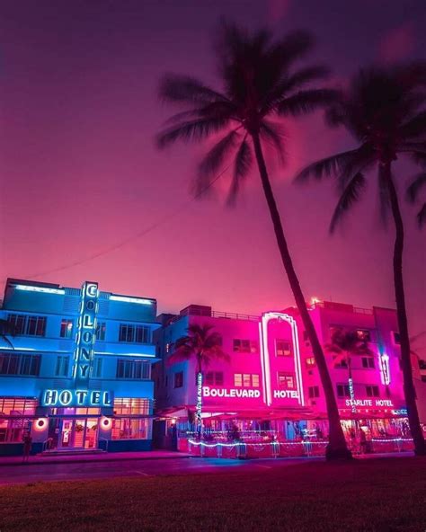 Neon Aesthetic Night Aesthetic Travel Aesthetic Miami Wallpaper Miami Night Vaporwave Art