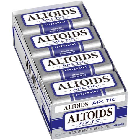 Altoids Artic Mints Peppermint 12 Ounce Pack Of 8 By Altoids