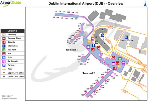 Dublin Dublin Dub Airport Terminal Map Overview Aeropuerto De