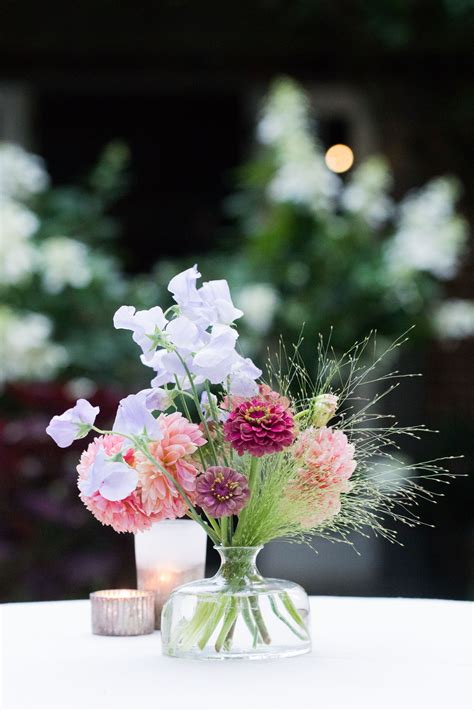 Colorful Flowers In A Bud Vase Bud Vase Centerpiece Wedding Wedding