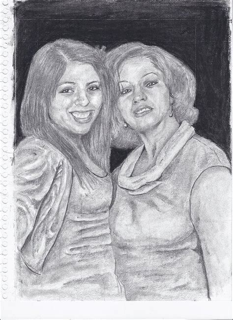 Did you scroll all this way to get facts about mother daughter drawing? Mother And Daughter Drawing by Earl Johnson