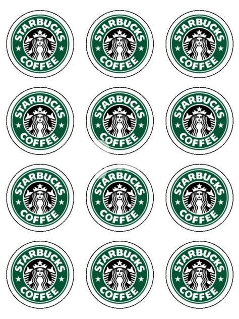 Cups are meant for cold liquids only. Printable Mini Starbucks Logos | Starbucks logo, Starbucks ...