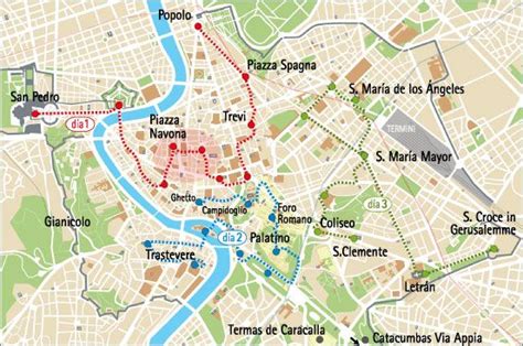 Roma En 2 Días 3 Días Nuestra Propuesta Mapa De Roma Roma