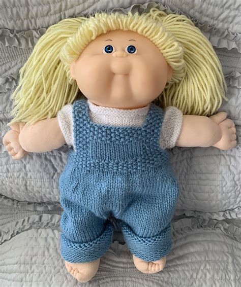 In the scrappy technique, you can knit anything: Denim Play Set for 14" - 15" Soft Bodied Baby Doll pattern ...