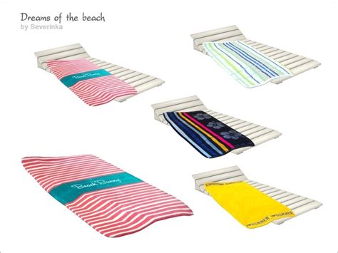 Beach Towel For Sunbed Found In Tsr Category Sims 4 Clutter Sims 4