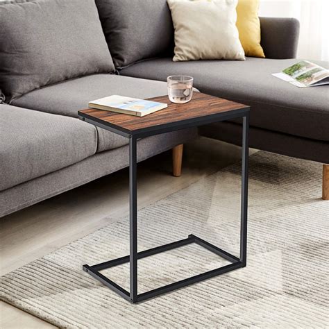 Buy Tangkula Sofa Side Table C Shaped Table Vintage Couch Table Sofa