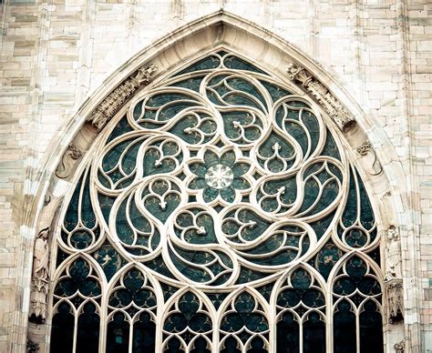 Duomoss Gothic Window Gothic Windows Milan Cathedral Window