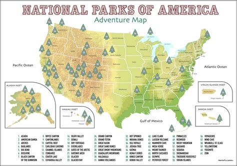 National Parks Scratch Off Map Merhoff And Larkin®