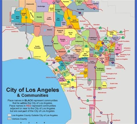 Map Of Cities In La County World Map