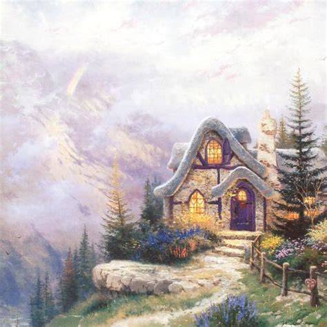 Thomas Kinkade Signed Sweetheart Cottage Iii 22 X 28 Limited