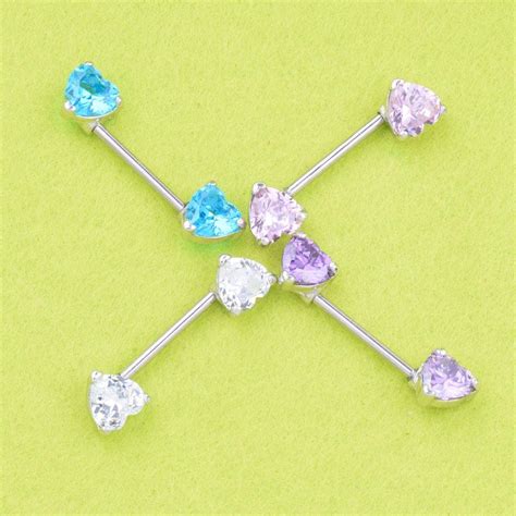 3a Zircon Heart Nipple Rings Crystal Pink Color Vibrating Nipple Rings Sex Nipple Jewelry