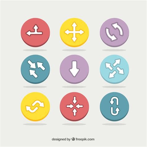 Free Vector Useful Arrows In Buttons