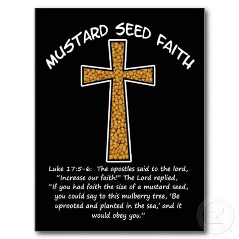 Mustard Seed Faith Postcard Zazzle Mustard Seed Faith Mustard Seed