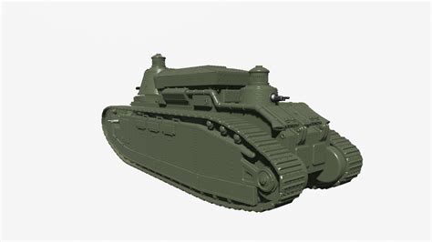 3d Datei Superschwerer Panzer Char 2c Char 2c Normandie Version
