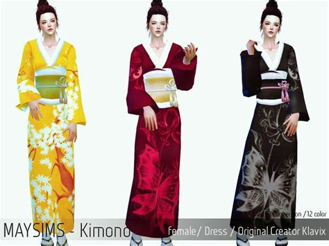 Kimono For Ts4 Sims 4 Sims 4 Clothing Sims