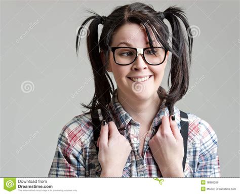 Nerd Girl Stock Image Image Of Geek Stereotype Expressive 18886269