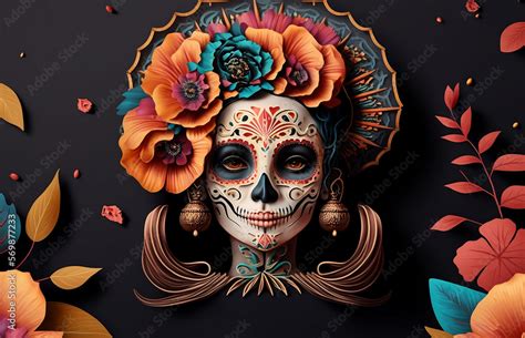 A Lovely Illustration Of The Mexican Festival Known As Day Of The Dead