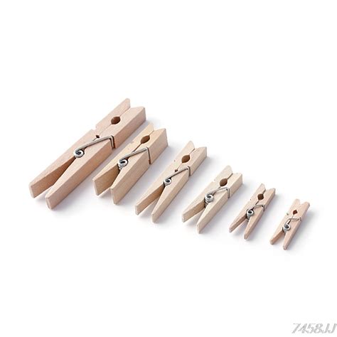 50pcs Mini Natural Wood Clothes Pegs For Craft Events Photo Paper Peg