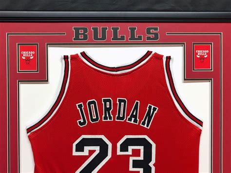 Michael Jordan 34 5x42 5 Custom Framed Stat Jersey Pristine Auction
