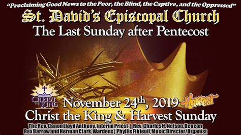 Saint Davids Episcopal Church November 24 2019 Youtube