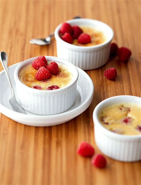 Baked Raspberry Custards Recipe In 2021 French Desserts Desserts