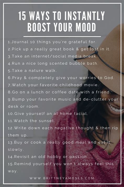 the ultimate list 100 ways to instantly boost your mood mood boost self help mood