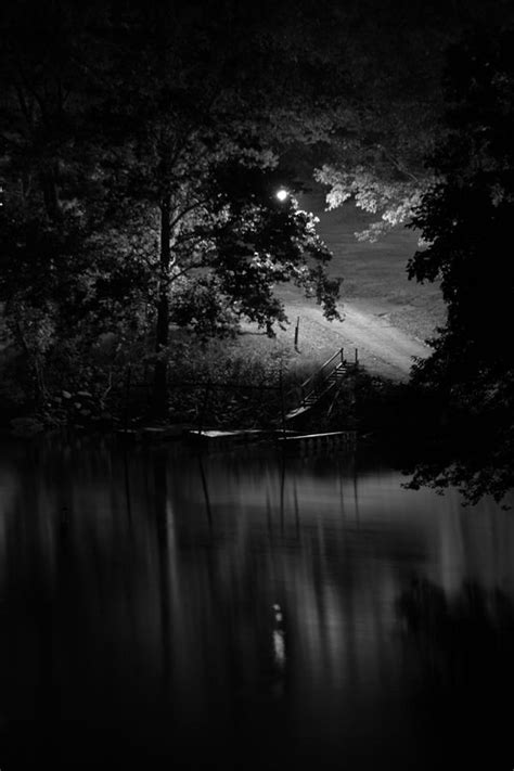 Night Lake And Docks Pyrography By Matt Marsh