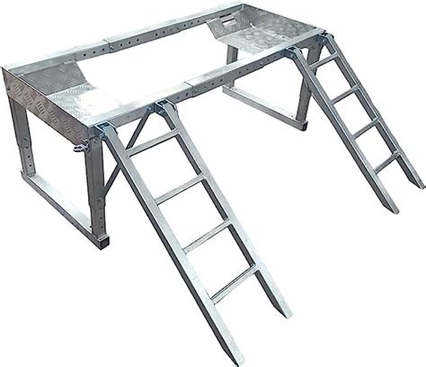 T 6061 Welded Aluminum Atv Riser With Ramps Width Adjustable From45in