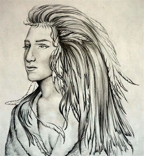 First i'll give you a few tips and some details ab. Native American Indian Girl Drawing by Georgia Doyle