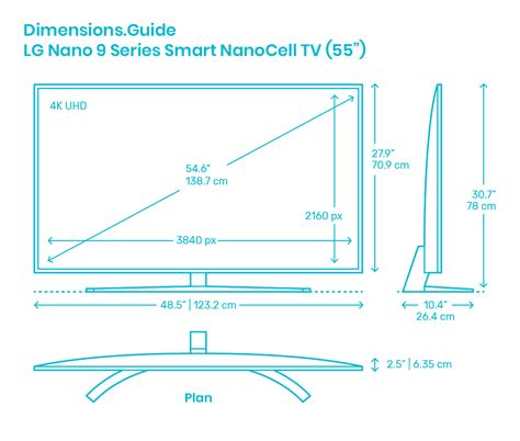 Tcl 8 Series Roku Smart Tv 65” Dimensions And Drawings Dimensionsguide