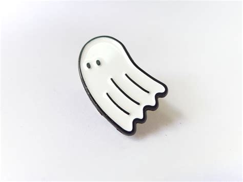 Ghost Pin Spooky Enamel Pin Etsy
