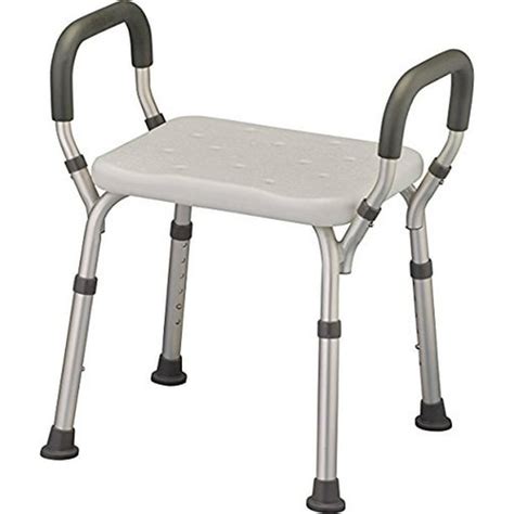 Healthline Trading Bath Seat Shower Bench With Arms White