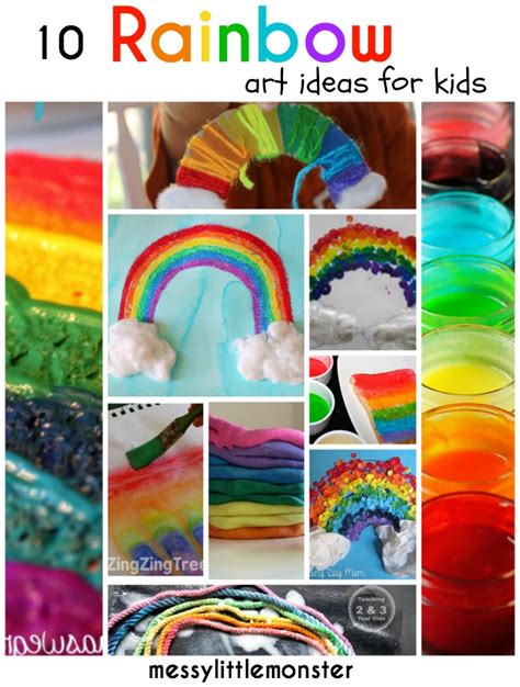 Rainbow Art Ideas For Kids Messy Little Monster