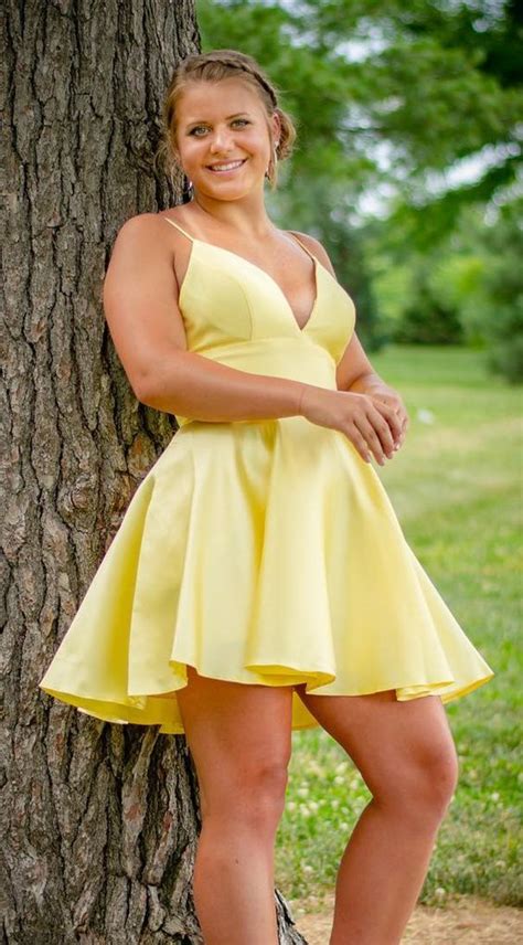 Princess Straps Short Yellow Party Dress Yellow Party Dresses Yellow