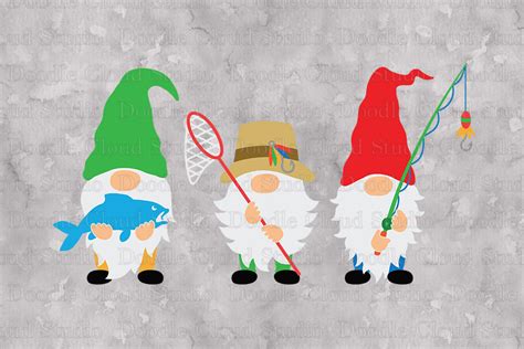 Download Gnome SVG, Fisherman Gnomes SVG, Gnome Clipart. By Doodle Cloud Studio | TheHungryJPEG.com