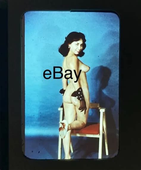 Nude Transparency Slide Busty Model Vintage S Original Pinup