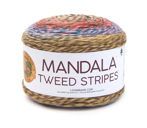 Mandala Tweed Stripes Yarn Lion Brand Yarn