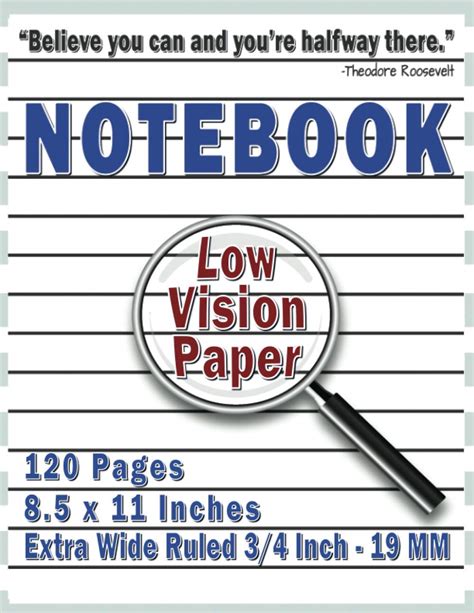 Buy Low Vision Extra Wide Ruled Low Vision Paper Bold Lines Low