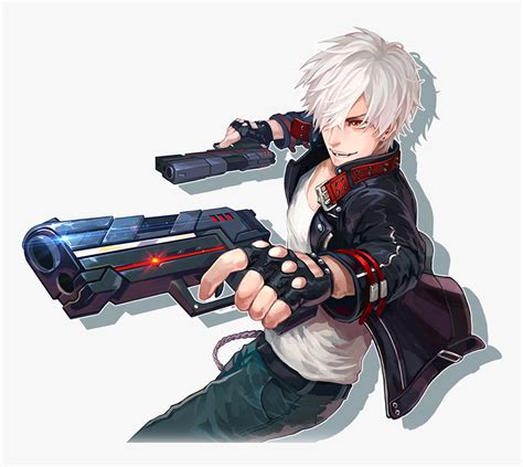 Male Anime With Guns Hd Png Download Kindpng