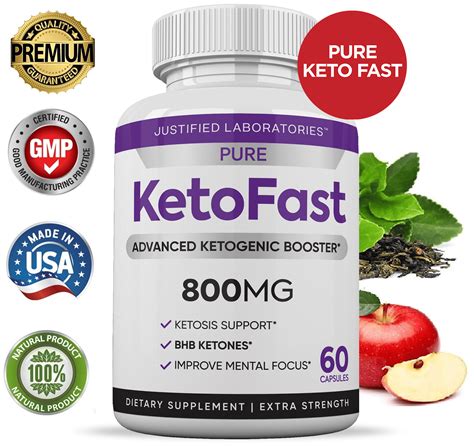 Pure Keto Fast Pills Advanced Bhb Boost Ketogenic Supplement Exogenous Ketones For Men Women 60