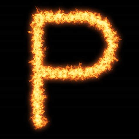 Letter P Fire Typescript Flame Stock Photos Pictures And Royalty Free