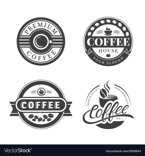 Coffee Vintage Logo Royalty Free Vector Image Vectorstock